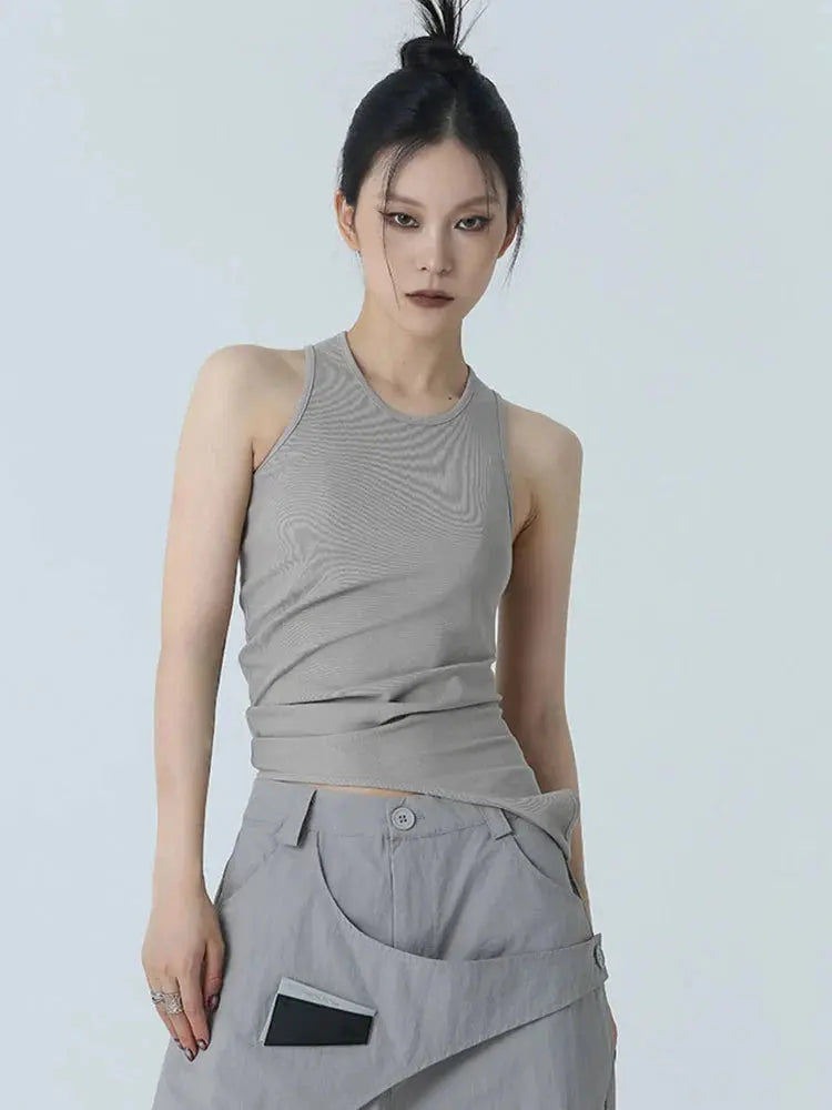 Santdee Irregular Tank - Gray by Marigold Shadows Marigold Shadows