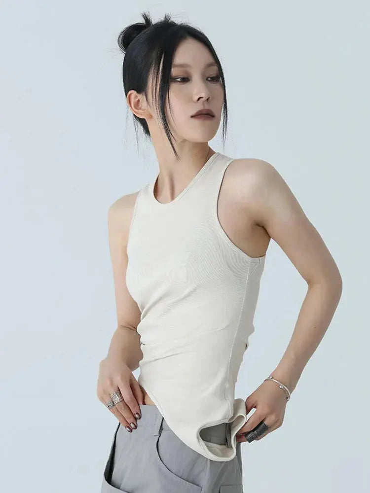 Santdee Irregular Tank - Khaki by Marigold Shadows Marigold Shadows
