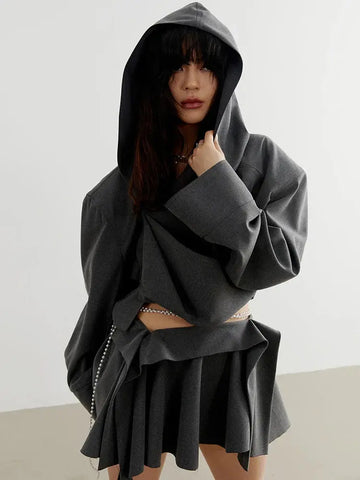 Sayua Cropped Hooded Jacket by Marigold Shadows Marigold Shadows