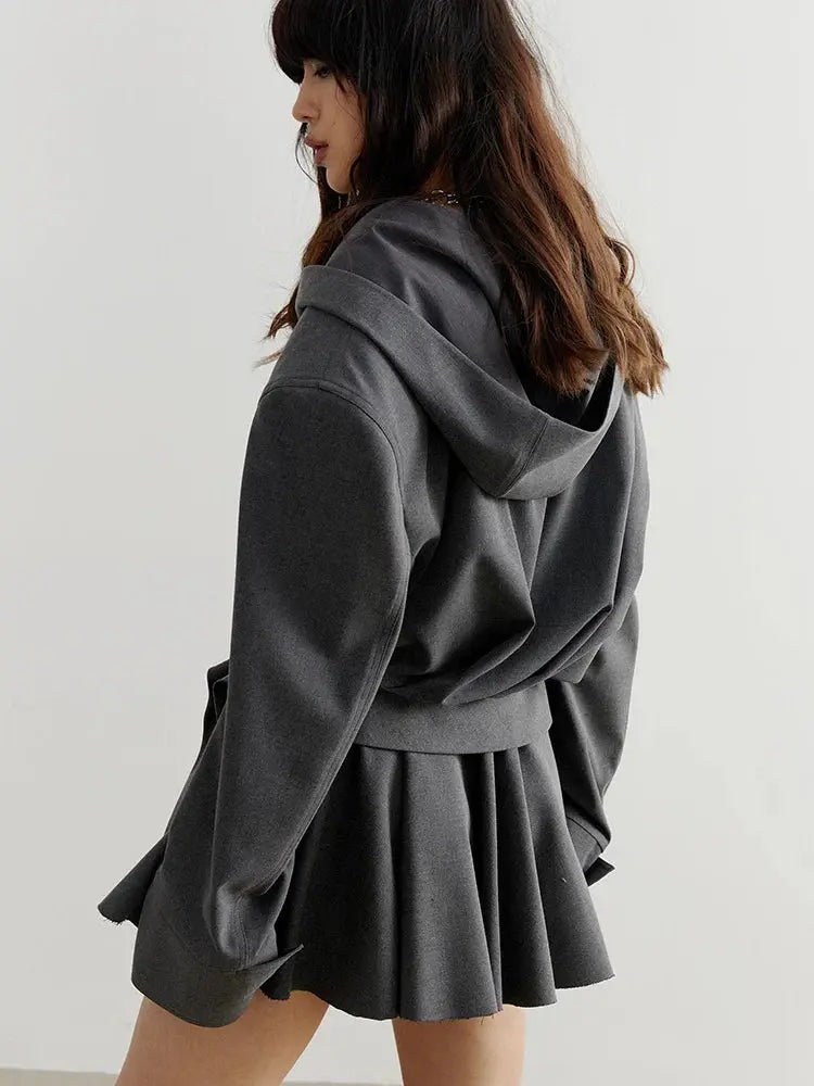 Sayua Cropped Hooded Jacket by Marigold Shadows Marigold Shadows