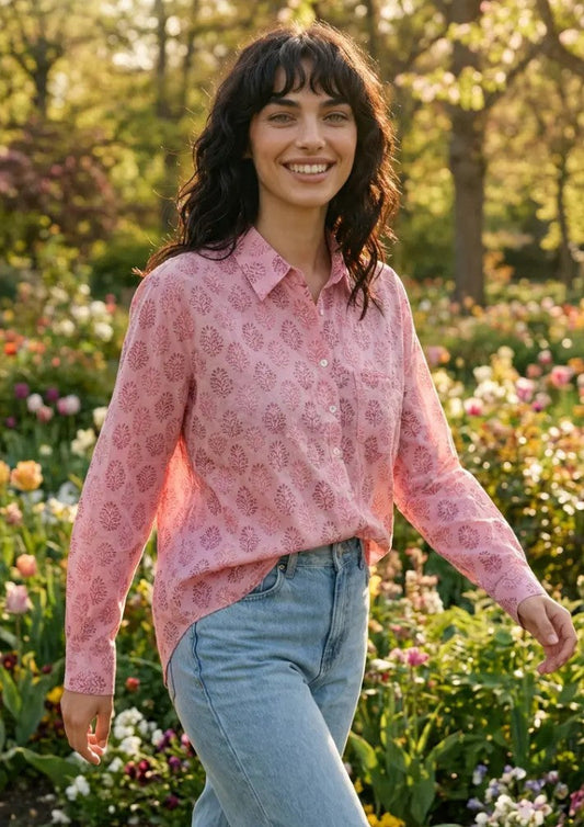 Good Boyfriend Shirt - Hyacinth Overdye Tickled Pink