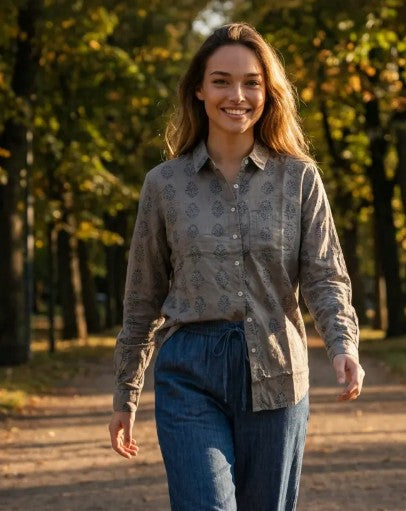 Good Boyfriend Shirt - Hyacinth Overdye Dove Grey