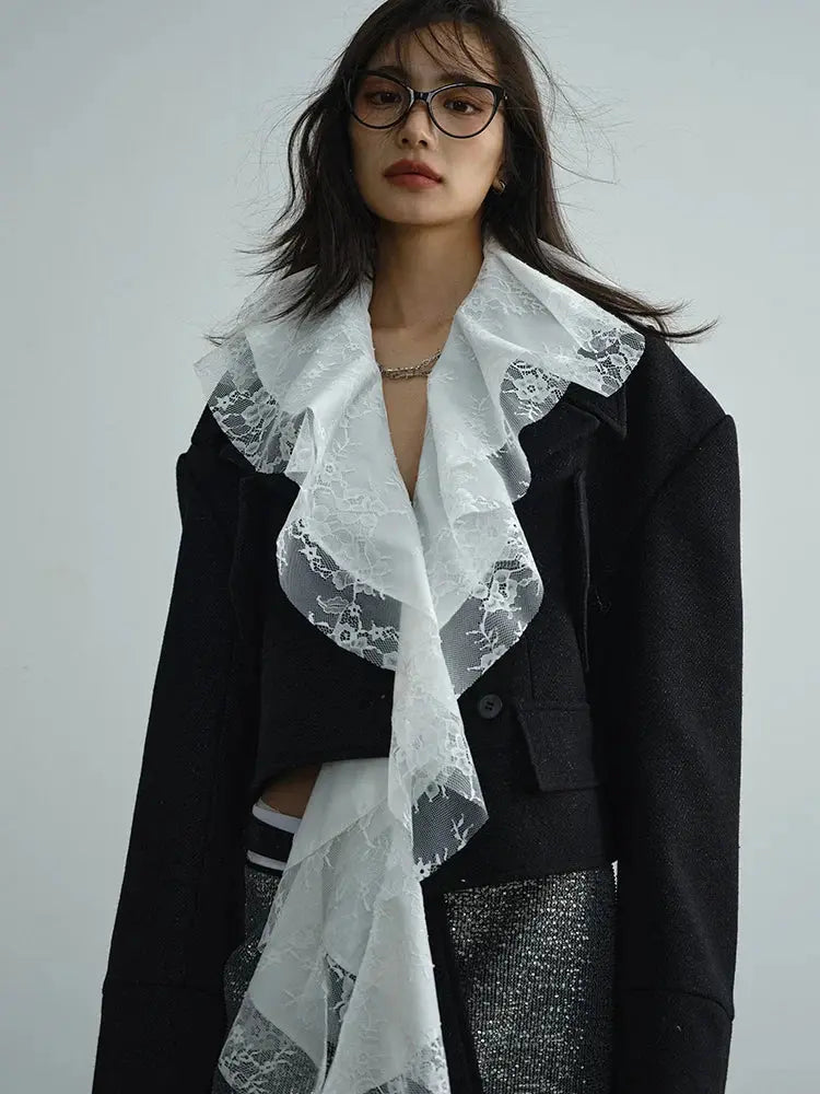 Sheenee Detachable Lace Neck Jacket by Marigold Shadows Marigold Shadows