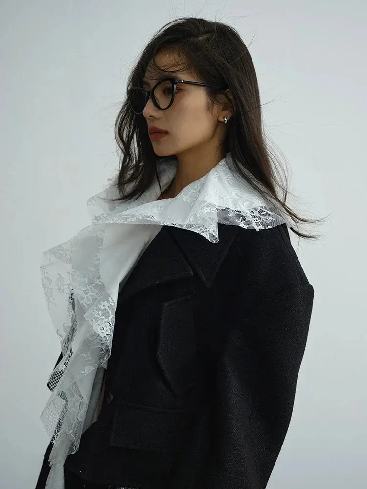 Sheenee Detachable Lace Neck Jacket by Marigold Shadows Marigold Shadows