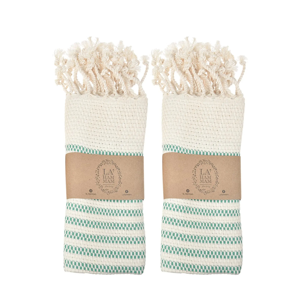 Shiran Kitchen/Hand Towel 2 pack 40x18 in by La'Hammam La'Hammam