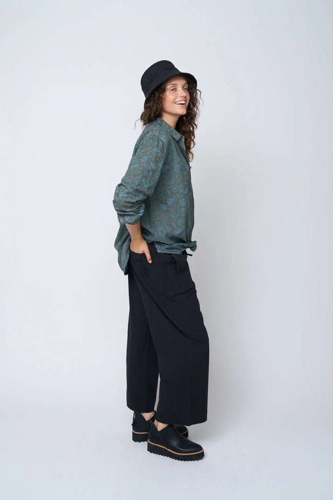 Shore Pant - Black Twill by And For Good And For Good