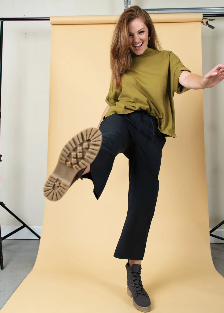 Shore Pant - Black Twill by And For Good And For Good