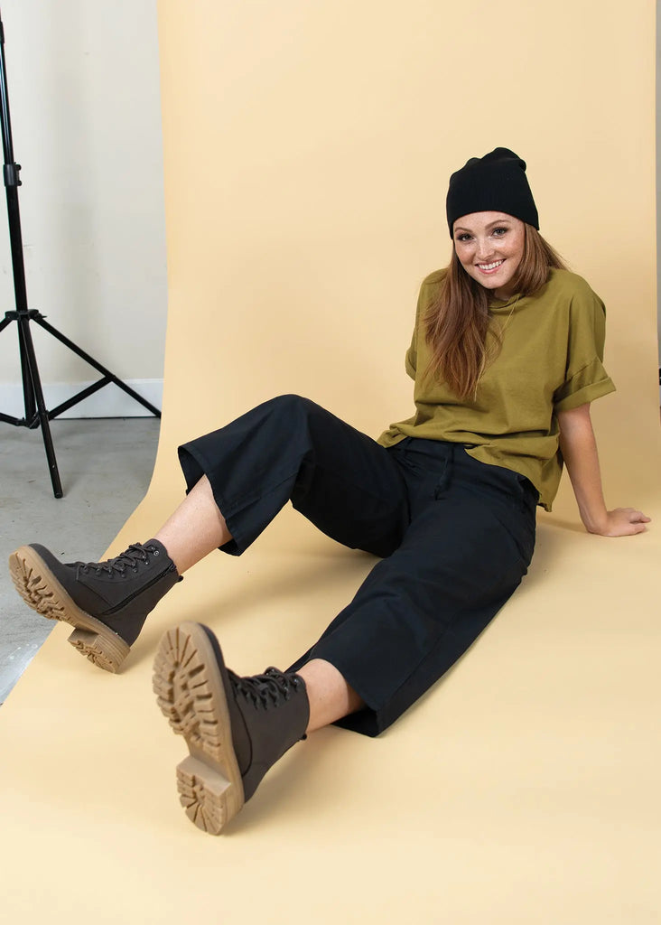 Shore Pant - Black Twill by And For Good And For Good