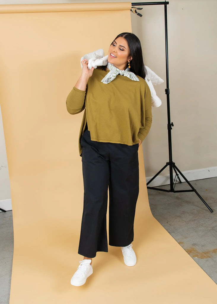 Shore Pant - Black Twill by And For Good And For Good