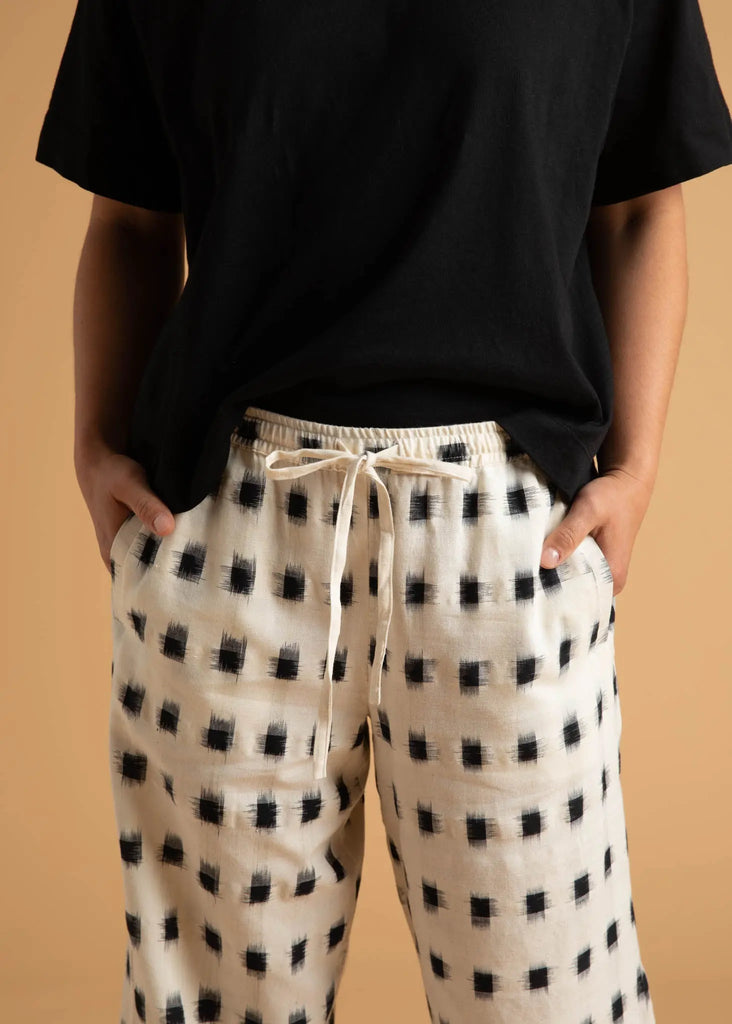 Shore Pant - Ikat Squares by And For Good And For Good