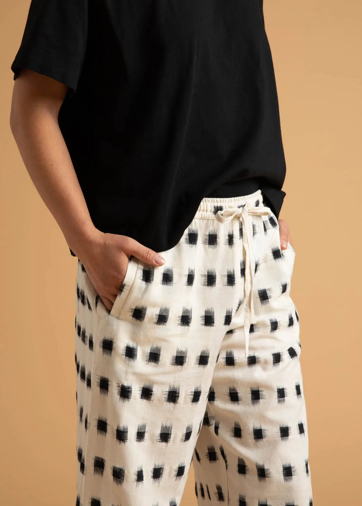 Shore Pant - Ikat Squares by And For Good And For Good