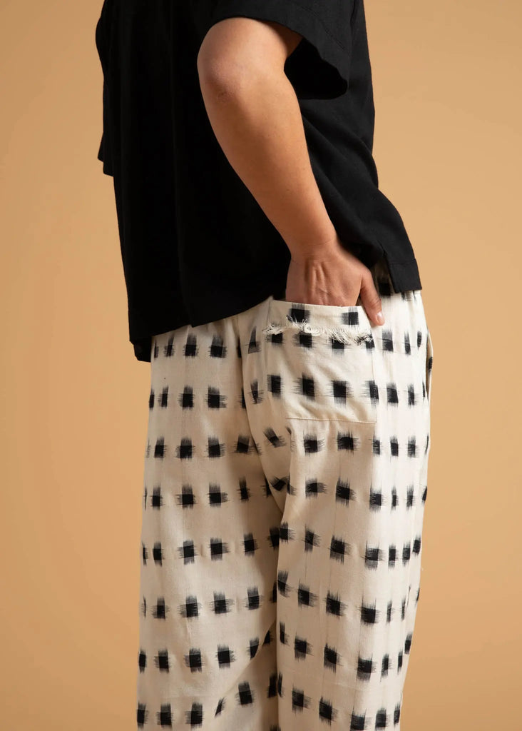 Shore Pant - Ikat Squares by And For Good And For Good