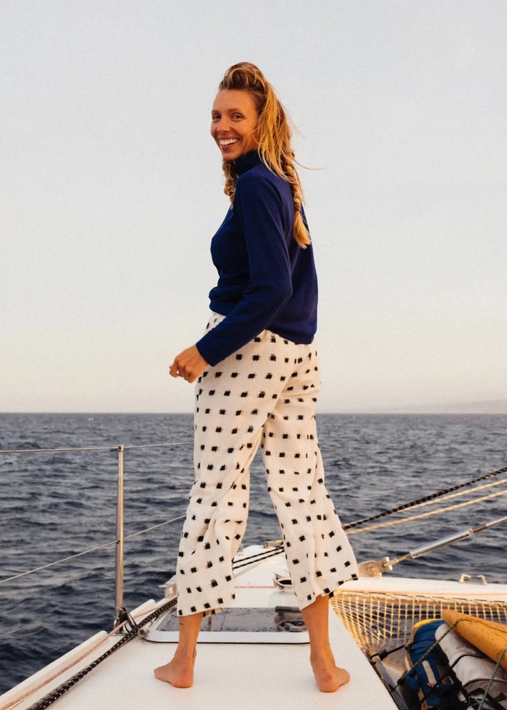 Shore Pant - Ikat Squares by And For Good And For Good