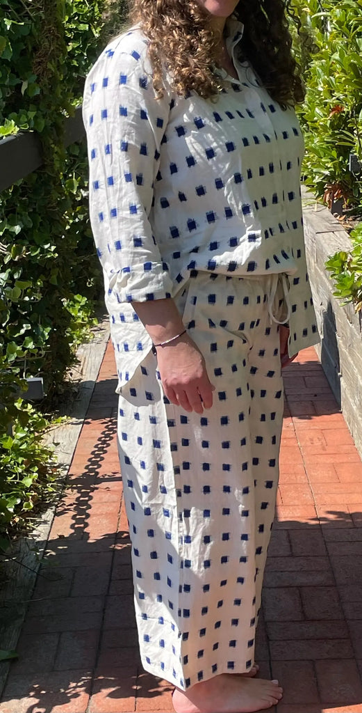 Shore Pant - Ikat Squares by And For Good And For Good