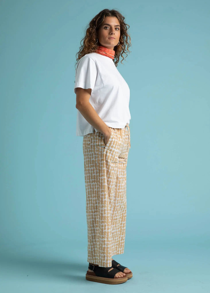 Shore Pant - Messy Dots Baked Clay by And For Good And For Good