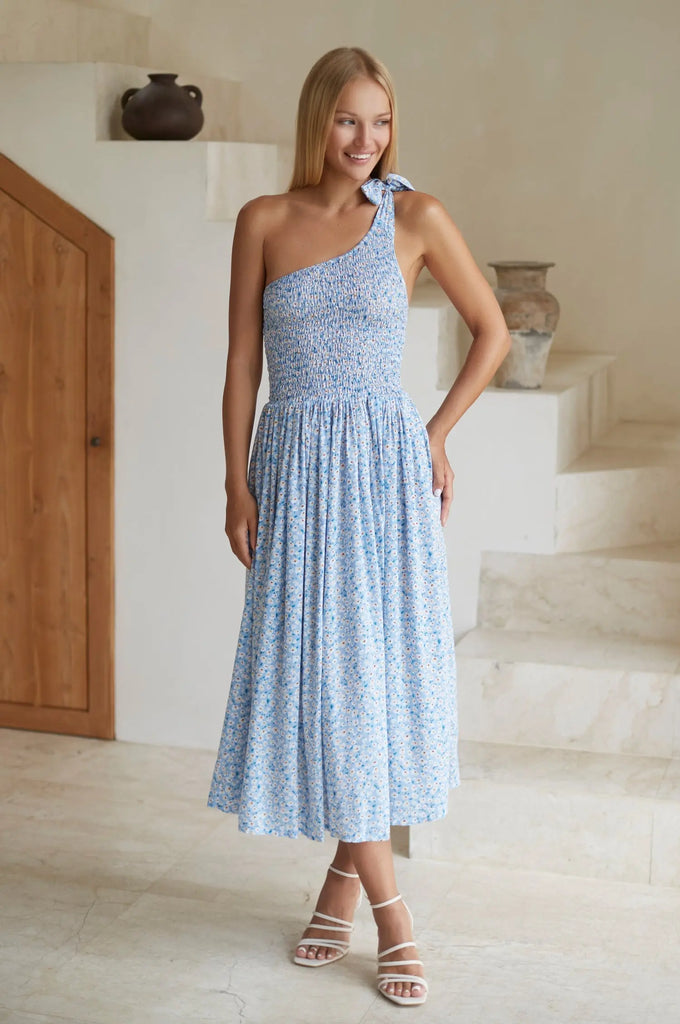 Sienna One-Shoulder Shirred Dress by Bali ELF Bali ELF