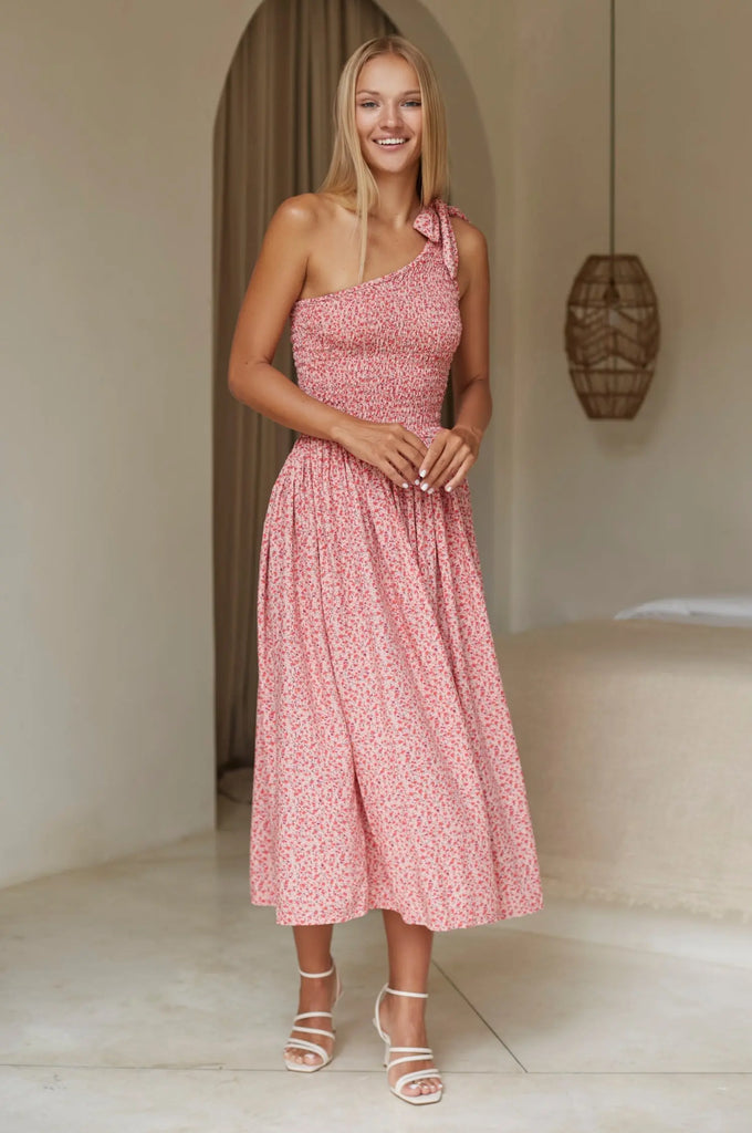 Sienna One-Shoulder Shirred Dress by Bali ELF Bali ELF