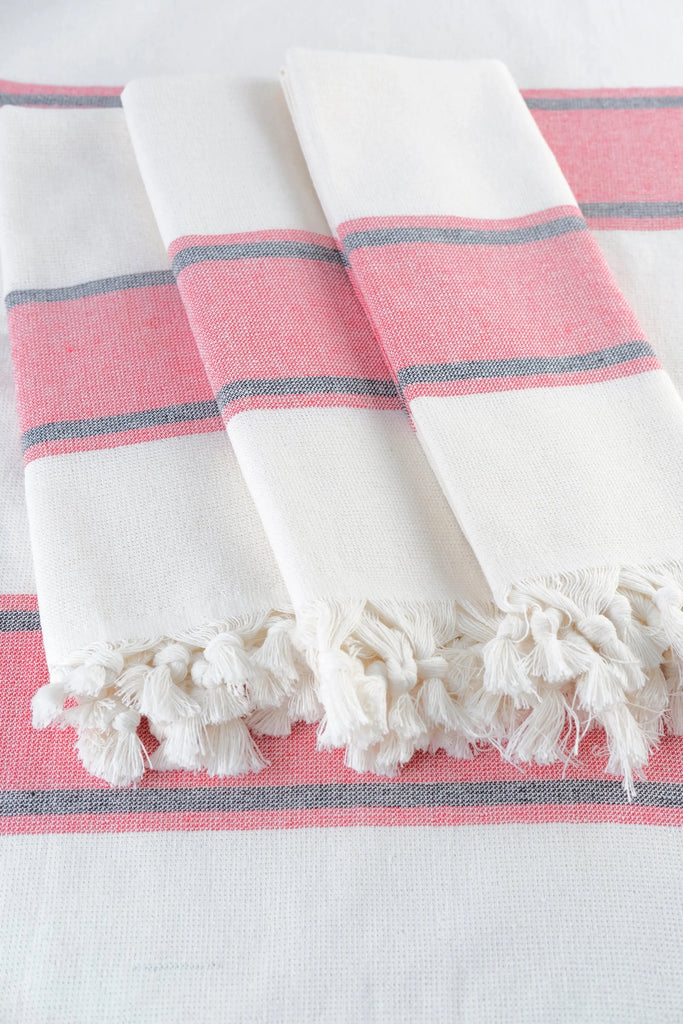 Smyrna Turkish Hand / Kitchen Towel 4 pack 23x17in by La'Hammam La'Hammam