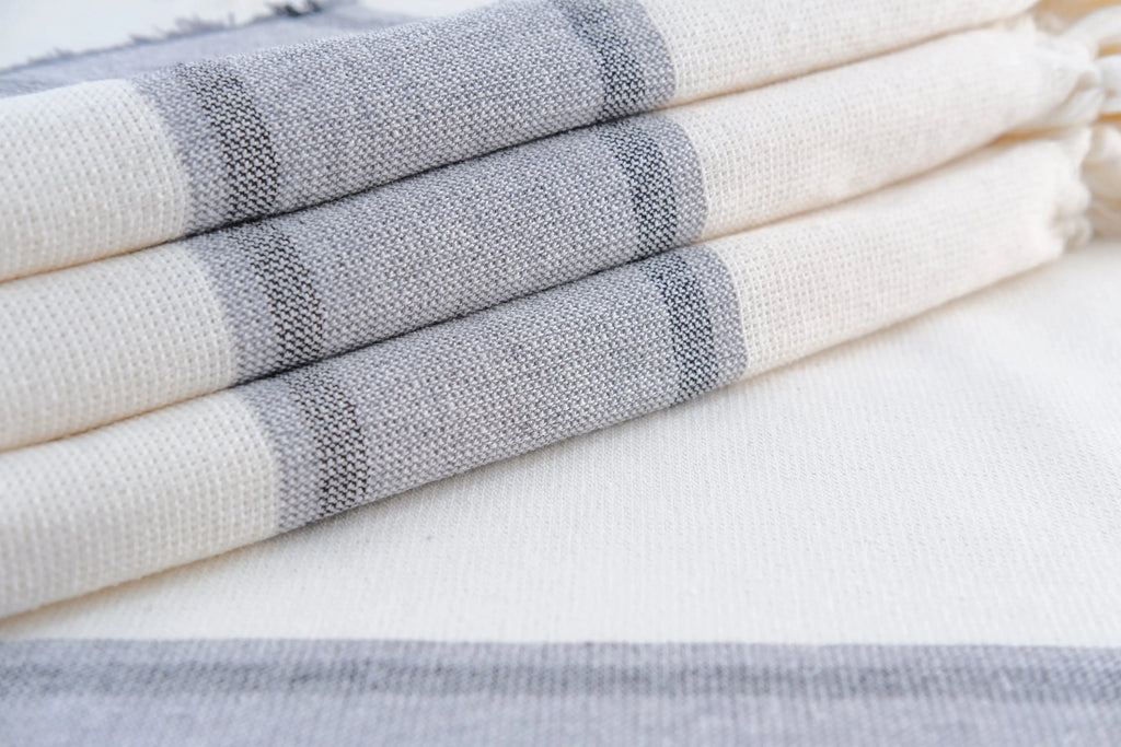 Smyrna Turkish Hand / Kitchen Towel 4 pack 23x17in by La'Hammam La'Hammam