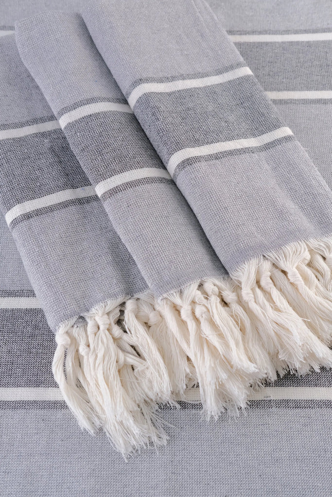 Smyrna Turkish Hand / Kitchen Towel 4 pack 23x17in by La'Hammam La'Hammam