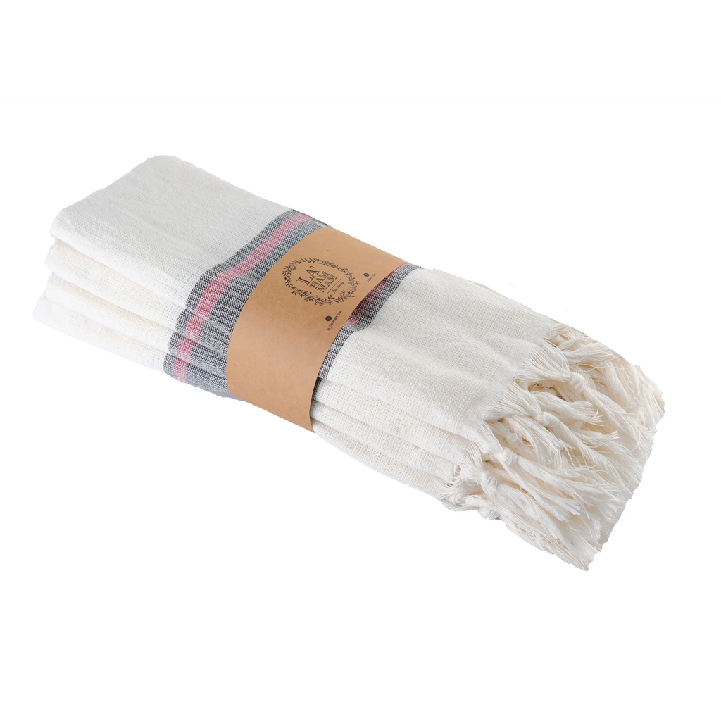 Smyrna Turkish Hand / Kitchen Towel 4 pack 23x17in by La'Hammam La'Hammam