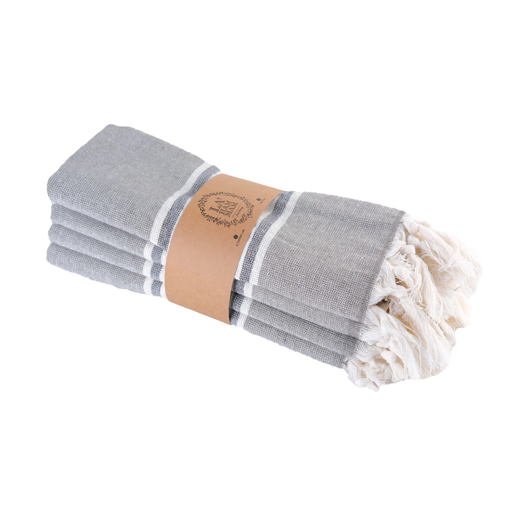 Smyrna Turkish Hand / Kitchen Towel 4 pack 23x17in by La'Hammam La'Hammam