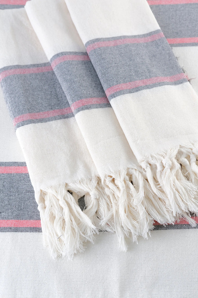 Smyrna Turkish Hand / Kitchen Towel 4 pack 23x17in by La'Hammam La'Hammam