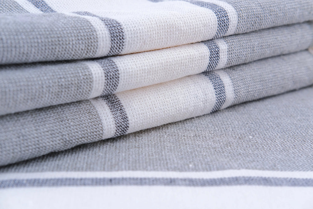 Smyrna Turkish Hand / Kitchen Towel 4 pack 23x17in by La'Hammam La'Hammam