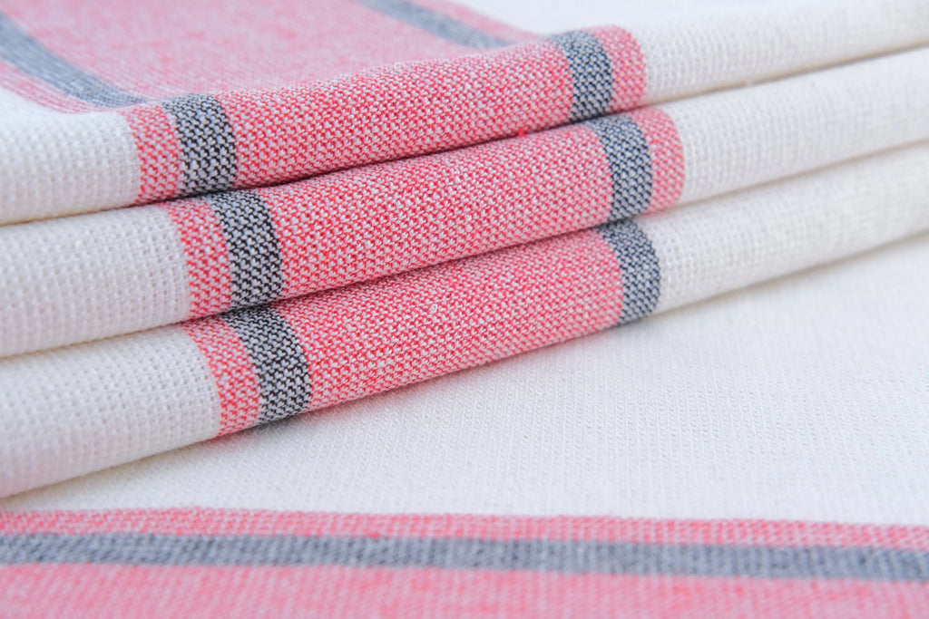 Smyrna Turkish Hand / Kitchen Towel 4 pack 23x17in by La'Hammam La'Hammam