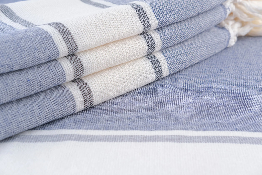 Smyrna Turkish Hand / Kitchen Towel 4 pack 23x17in by La'Hammam La'Hammam