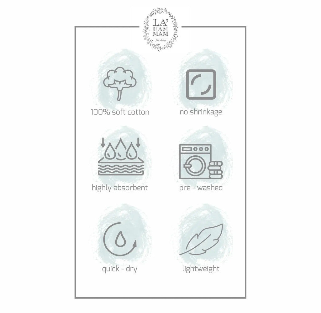 Smyrna Turkish Hand / Kitchen Towel 4 pack 23x17in by La'Hammam La'Hammam