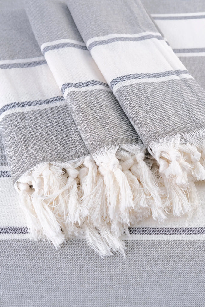 Smyrna Turkish Hand / Kitchen Towel 4 pack 23x17in by La'Hammam La'Hammam