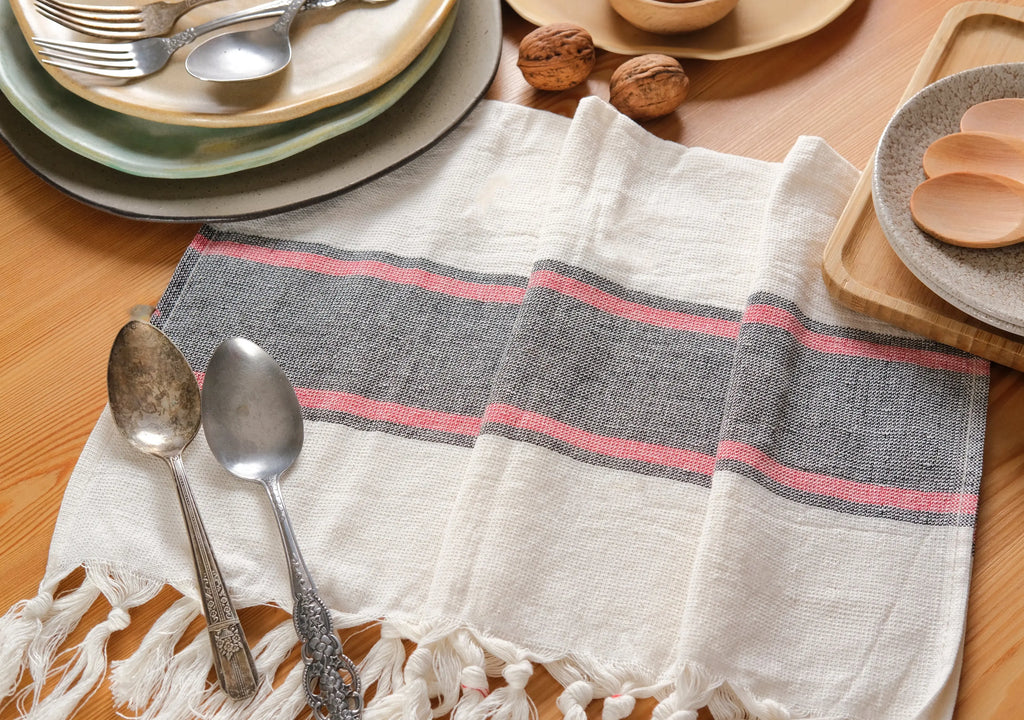 Smyrna Turkish Hand / Kitchen Towel 4 pack 23x17in by La'Hammam La'Hammam