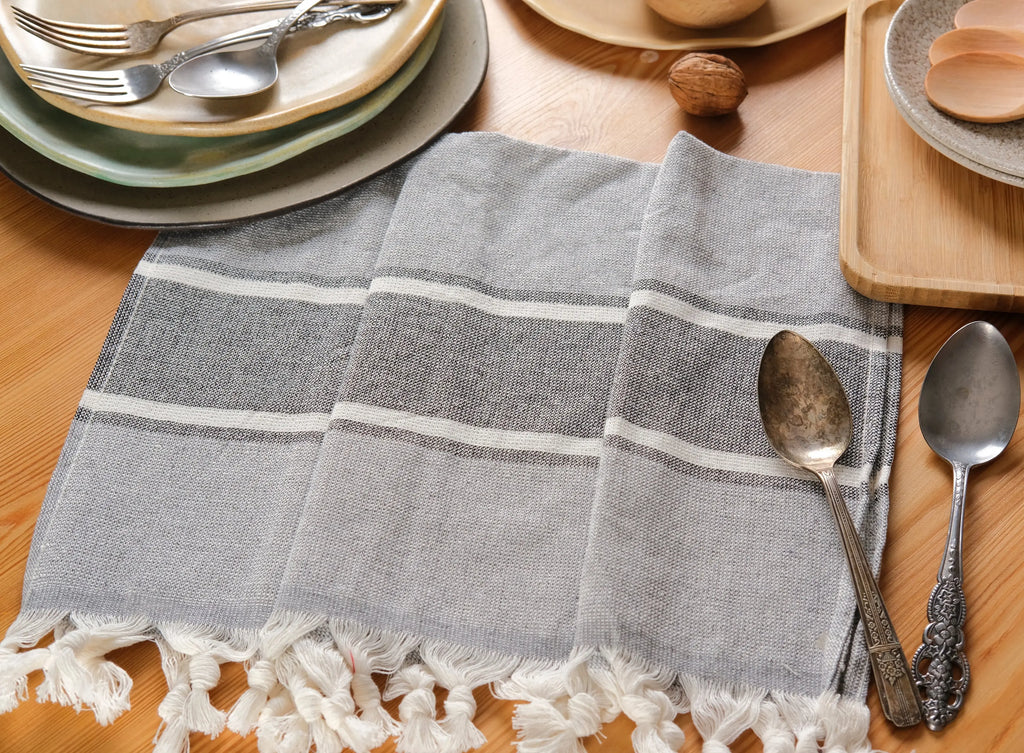 Smyrna Turkish Hand / Kitchen Towel 4 pack 23x17in by La'Hammam La'Hammam