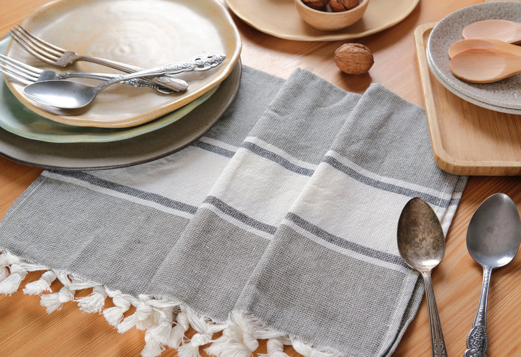 Smyrna Turkish Hand / Kitchen Towel 4 pack 23x17in by La'Hammam La'Hammam