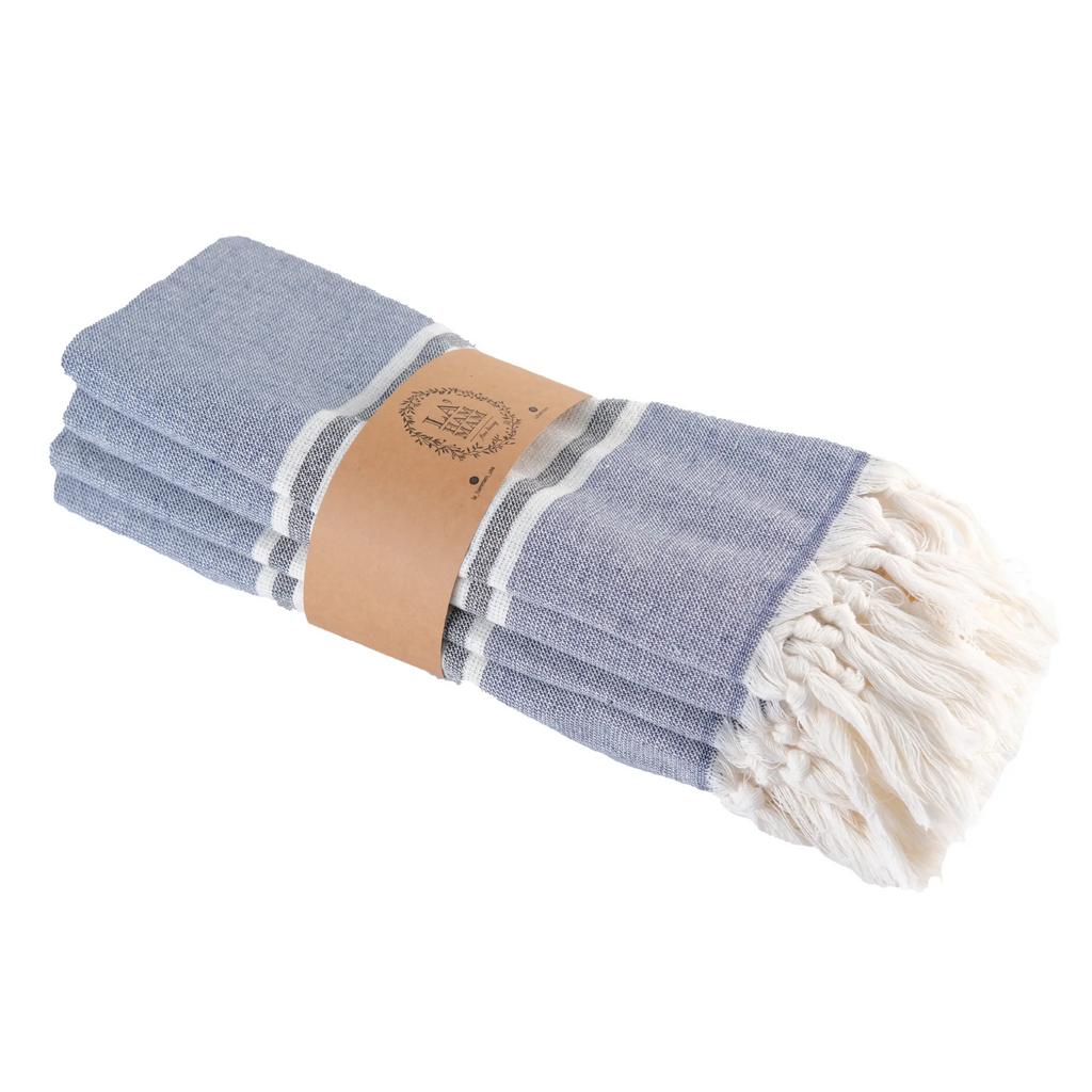 Smyrna Turkish Hand / Kitchen Towel 4 pack 23x17in by La'Hammam La'Hammam