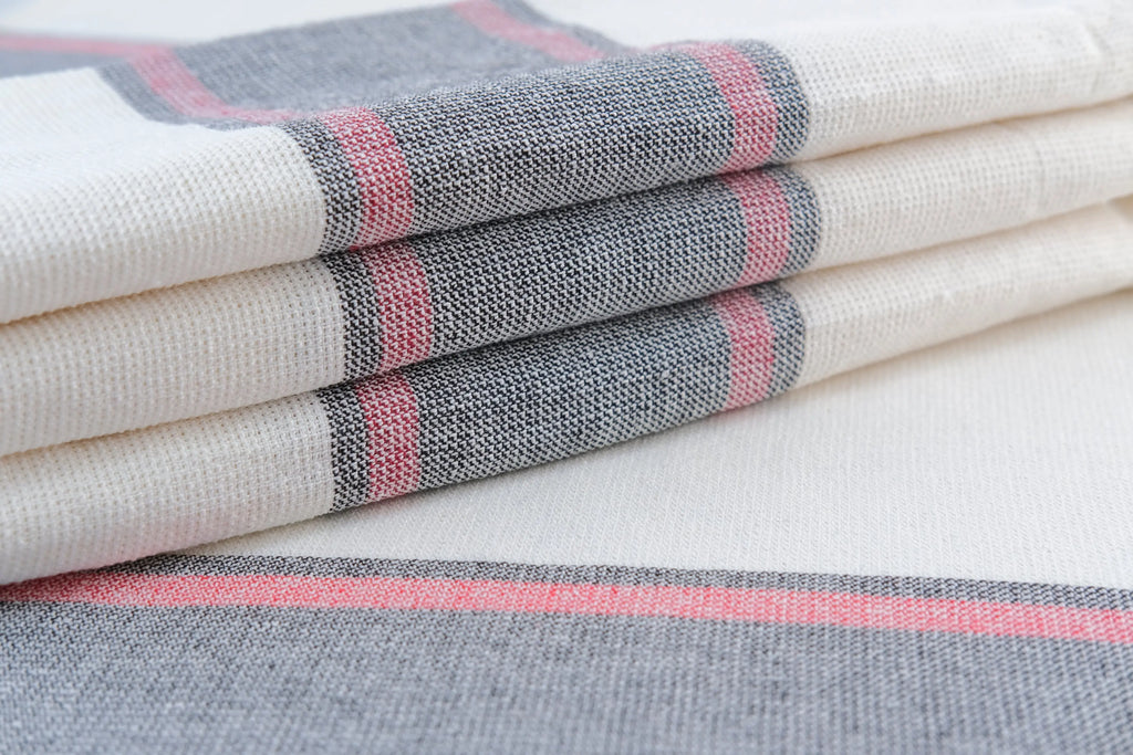 Smyrna Turkish Hand / Kitchen Towel 4 pack 23x17in by La'Hammam La'Hammam