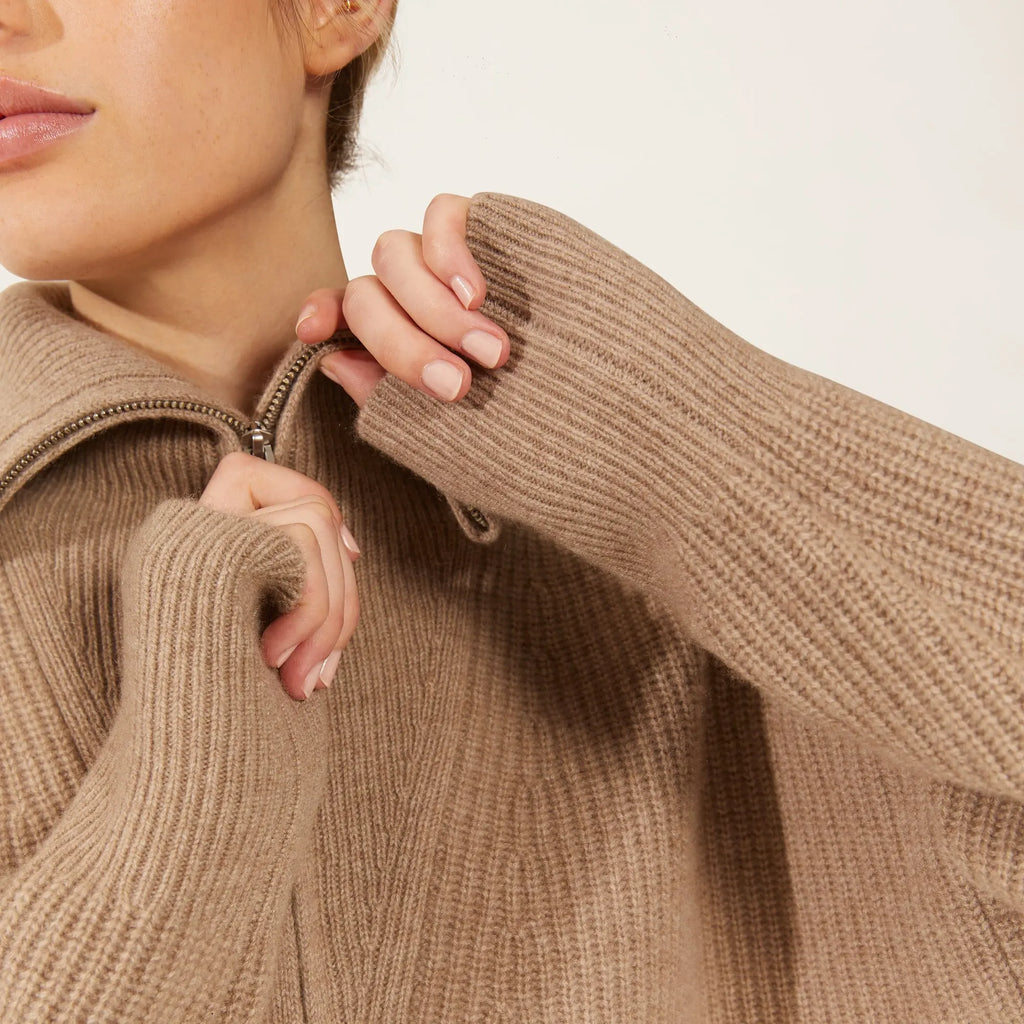 Sophia High Quality Cashmere Pullover  Quarter Zip by Italic Italic