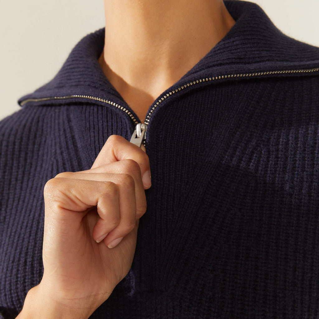 Sophia High Quality Cashmere Pullover  Quarter Zip by Italic Italic