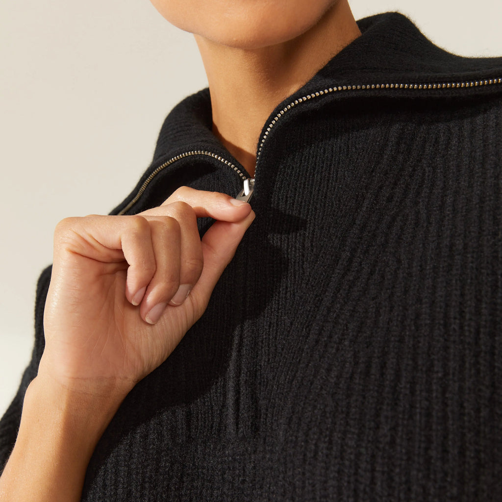 Sophia High Quality Cashmere Pullover  Quarter Zip by Italic Italic