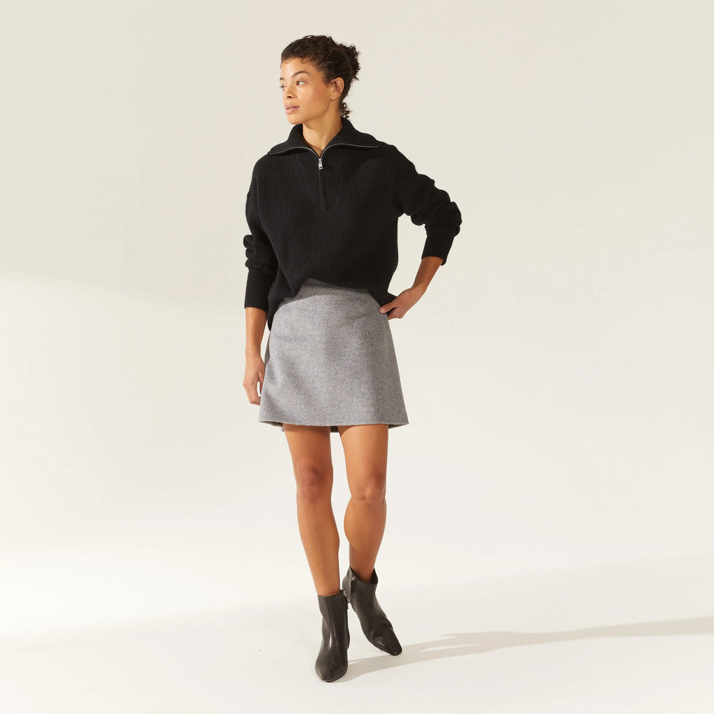 Sophia High Quality Cashmere Pullover  Quarter Zip by Italic Italic