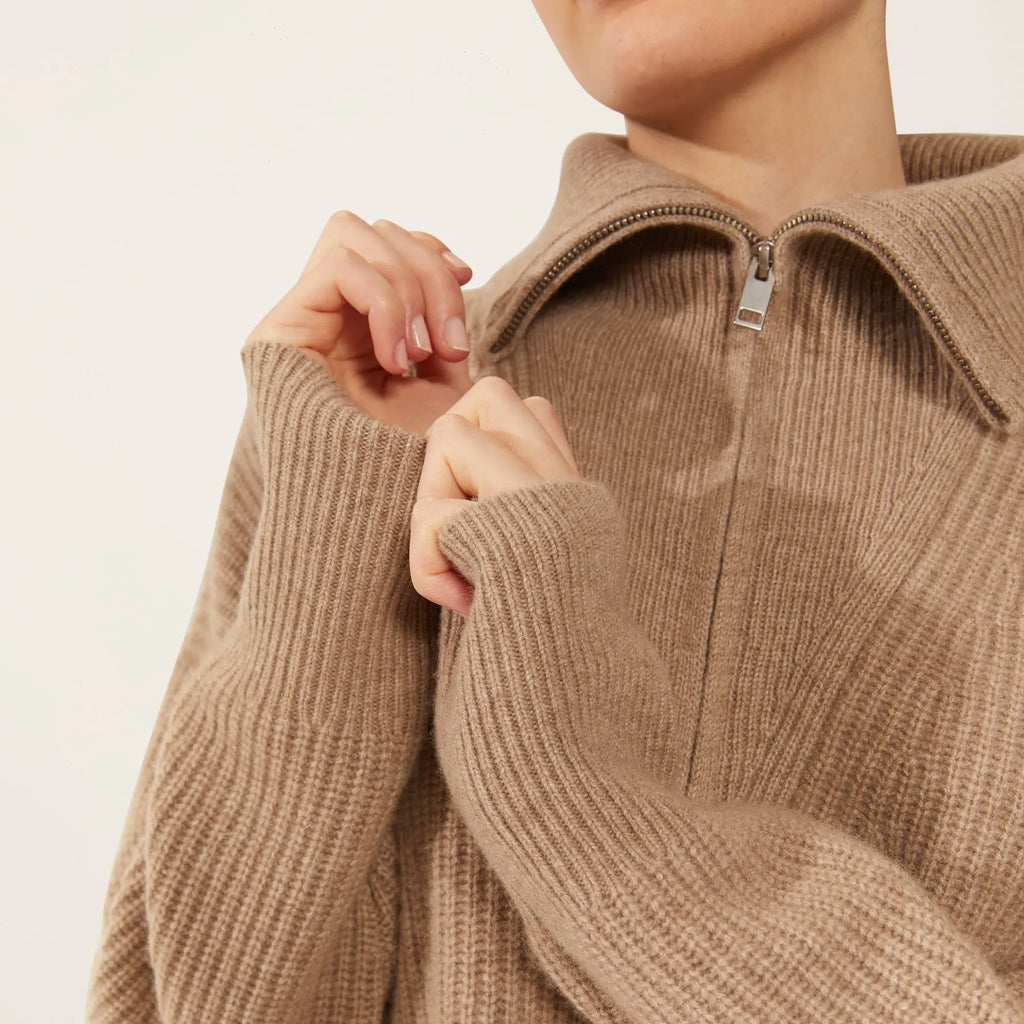 Sophia High Quality Cashmere Pullover  Quarter Zip by Italic Italic