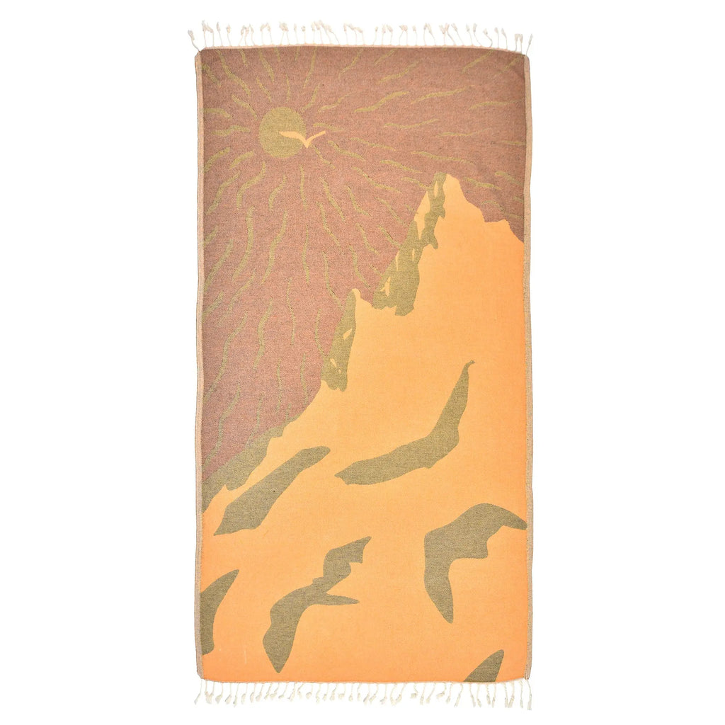 Sunny Utah Peshtemal Pure Cotton Throw Beach Towel by La'Hammam La'Hammam