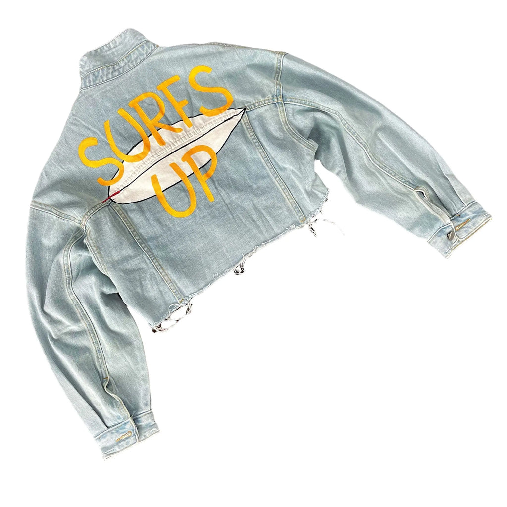'Surfs Up' Denim Jacket by Wren + Glory Wren + Glory