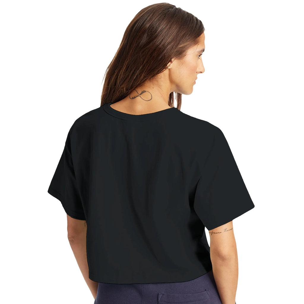 I Survived the Wildfires of LA Women's Cropped Heritage Crewneck T-Shirt - Ladiesse