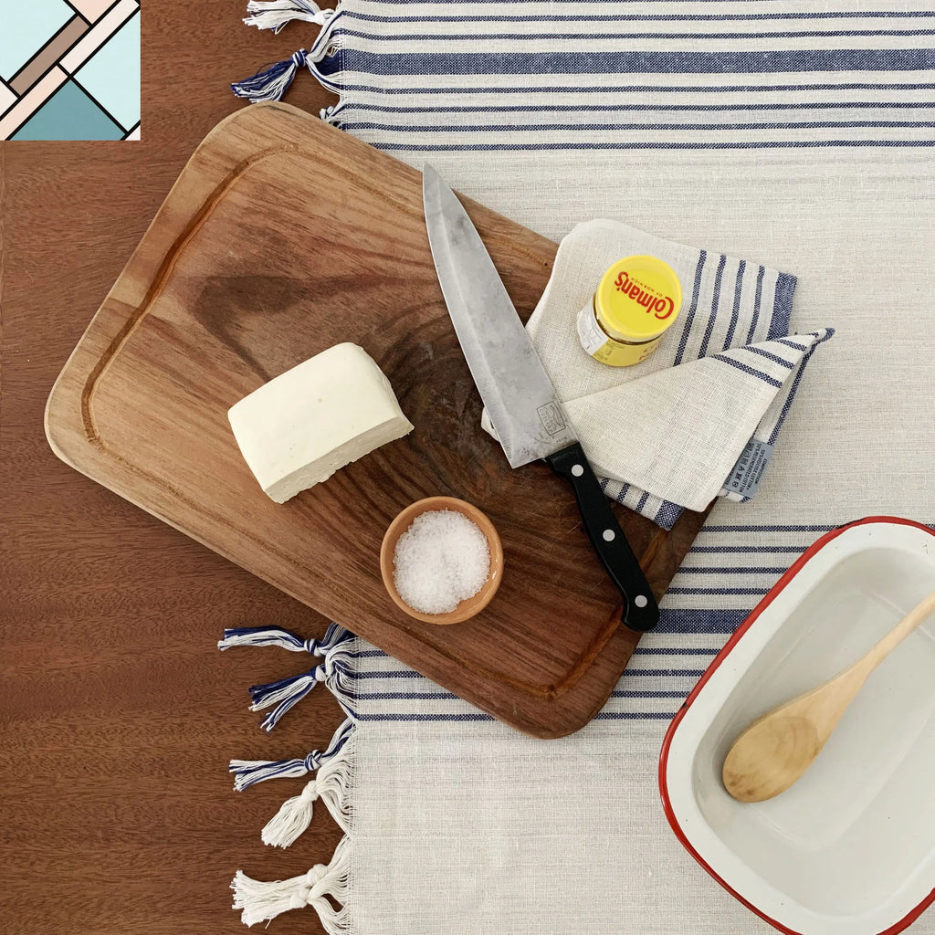 Sustainable Kayseri Tablecloth Set - Blue by Eco Hilana HILANA UPCYCLED COTTON