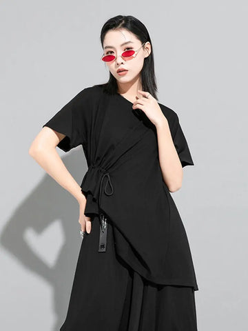 Sween Drawstring Shirt - Black by Marigold Shadows Marigold Shadows