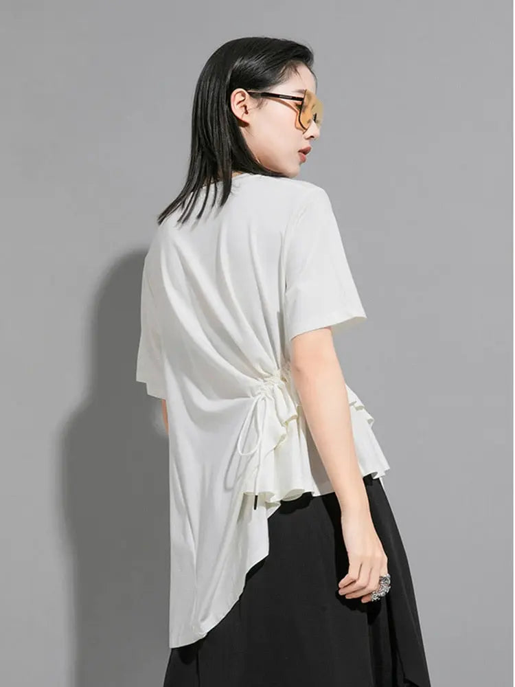 Sween Drawstring Shirt - White by Marigold Shadows Marigold Shadows