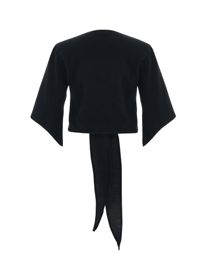 Aura Wrap Top - Black