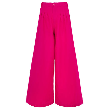 TAYLOR Wide-Leg Palazzo Pants in Hot Pink